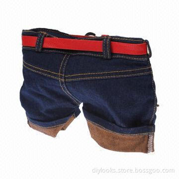 Fashionable Sized 23 x 15 x 1.3cm Jeans Shorts Style Protective Carrying Bag